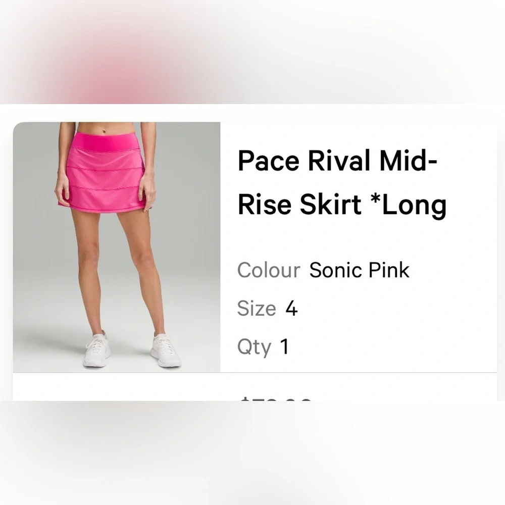 lululemon athletica Mini Skirt in Sonic Pink